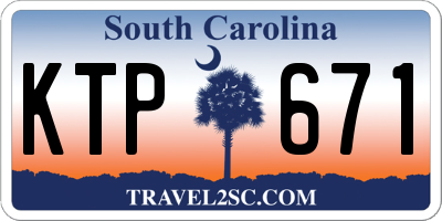 SC license plate KTP671