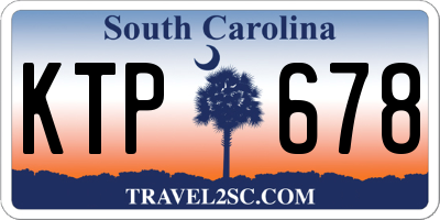 SC license plate KTP678