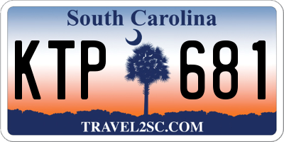 SC license plate KTP681