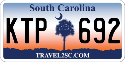 SC license plate KTP692