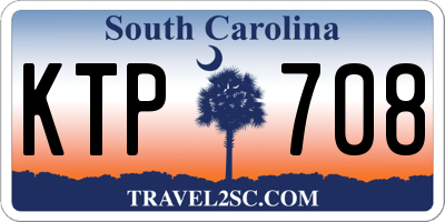 SC license plate KTP708