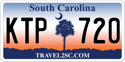 SC license plate KTP720