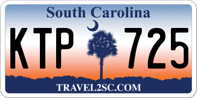 SC license plate KTP725
