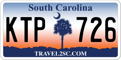 SC license plate KTP726