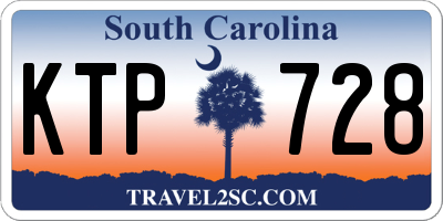 SC license plate KTP728