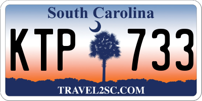 SC license plate KTP733