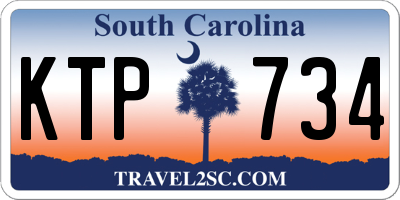 SC license plate KTP734