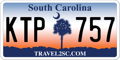 SC license plate KTP757