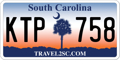 SC license plate KTP758