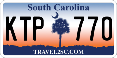 SC license plate KTP770