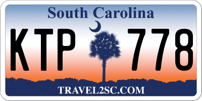 SC license plate KTP778