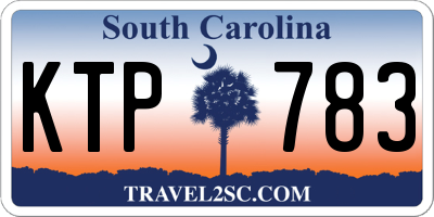 SC license plate KTP783