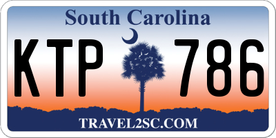 SC license plate KTP786
