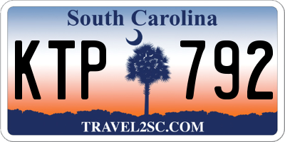 SC license plate KTP792