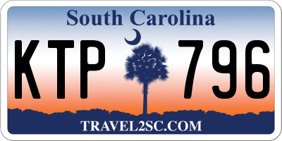 SC license plate KTP796