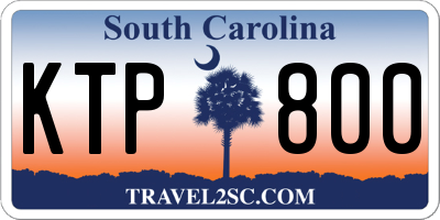 SC license plate KTP800