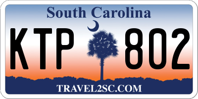 SC license plate KTP802