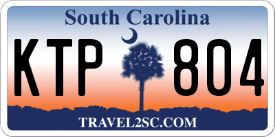 SC license plate KTP804