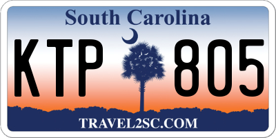SC license plate KTP805