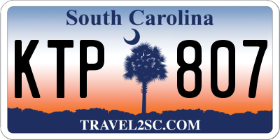 SC license plate KTP807