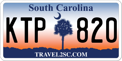 SC license plate KTP820