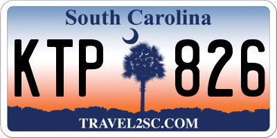 SC license plate KTP826
