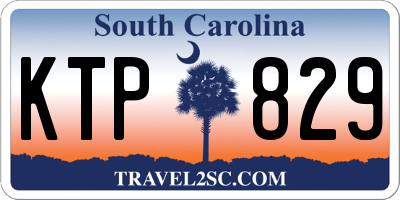 SC license plate KTP829