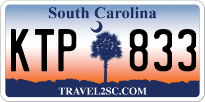 SC license plate KTP833