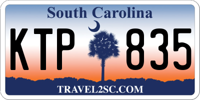 SC license plate KTP835