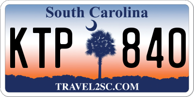 SC license plate KTP840