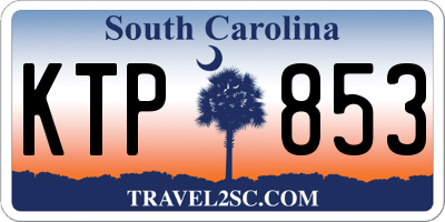 SC license plate KTP853