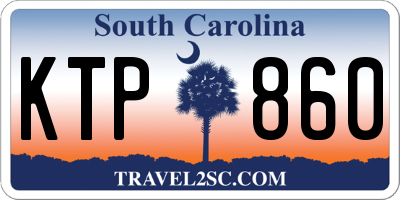 SC license plate KTP860