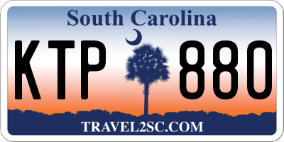 SC license plate KTP880
