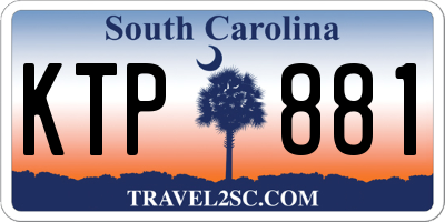 SC license plate KTP881