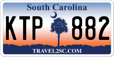 SC license plate KTP882