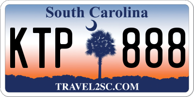 SC license plate KTP888