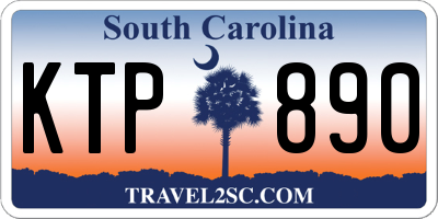 SC license plate KTP890