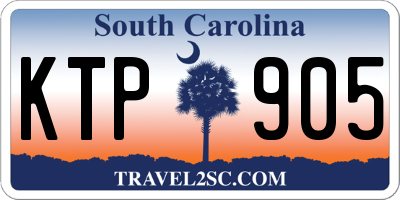SC license plate KTP905