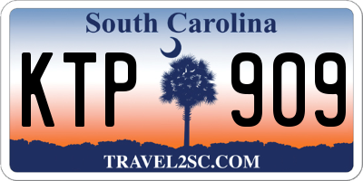 SC license plate KTP909