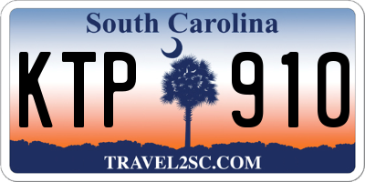 SC license plate KTP910