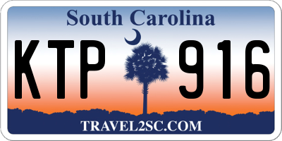 SC license plate KTP916