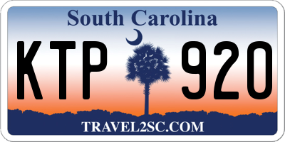 SC license plate KTP920
