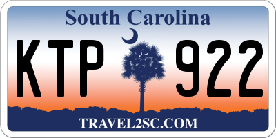SC license plate KTP922