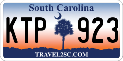 SC license plate KTP923