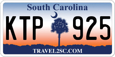 SC license plate KTP925