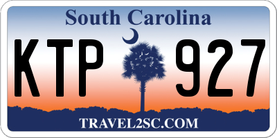 SC license plate KTP927