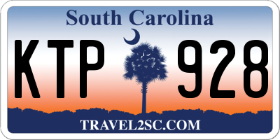SC license plate KTP928
