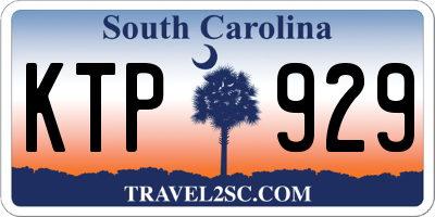 SC license plate KTP929