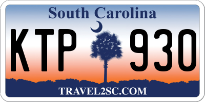 SC license plate KTP930