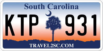 SC license plate KTP931